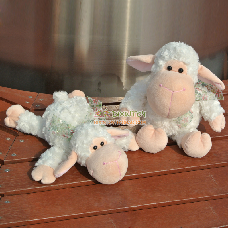 羊年吉祥物 毛绒玩具布娃娃创意玩偶公仔 坐趴绵羊 女生 生日礼物