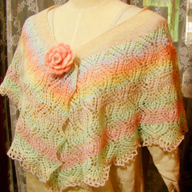 Ivy手工编织日系复古镂空菠萝花蕾丝小斗篷披肩罩衫（需定制）