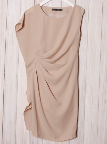 2013春夏 欧美风通勤OL气质型修身显瘦不规则个性连衣裙