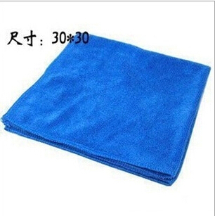 超细纤维毛巾30*30 汽车擦车巾 超强吸水 车用清洁巾 蓝色