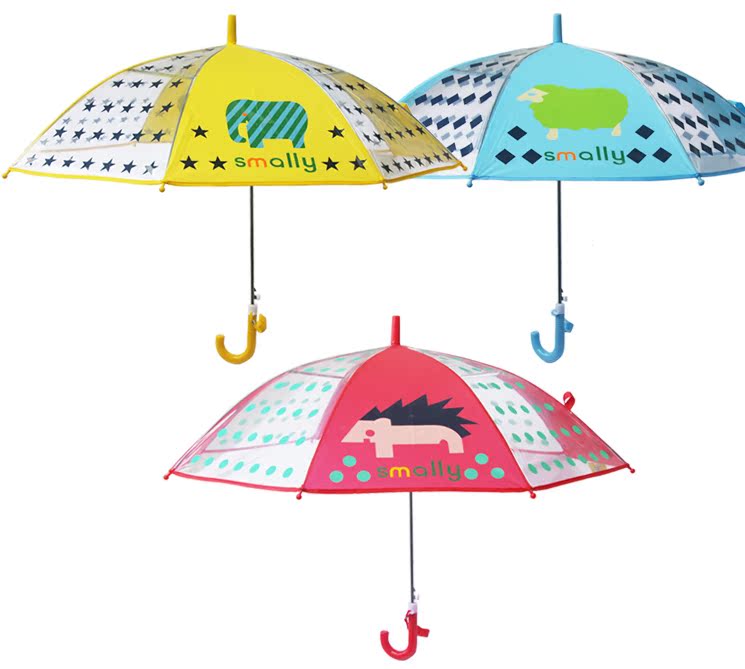 韩国时尚可爱卡通儿童雨伞 男女宝宝/小学生半自动长柄伞 晴雨伞