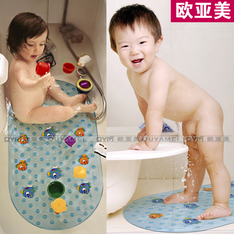 儿童PVC浴室防滑垫卡通地垫卫生间进门垫吸盘脚踏垫