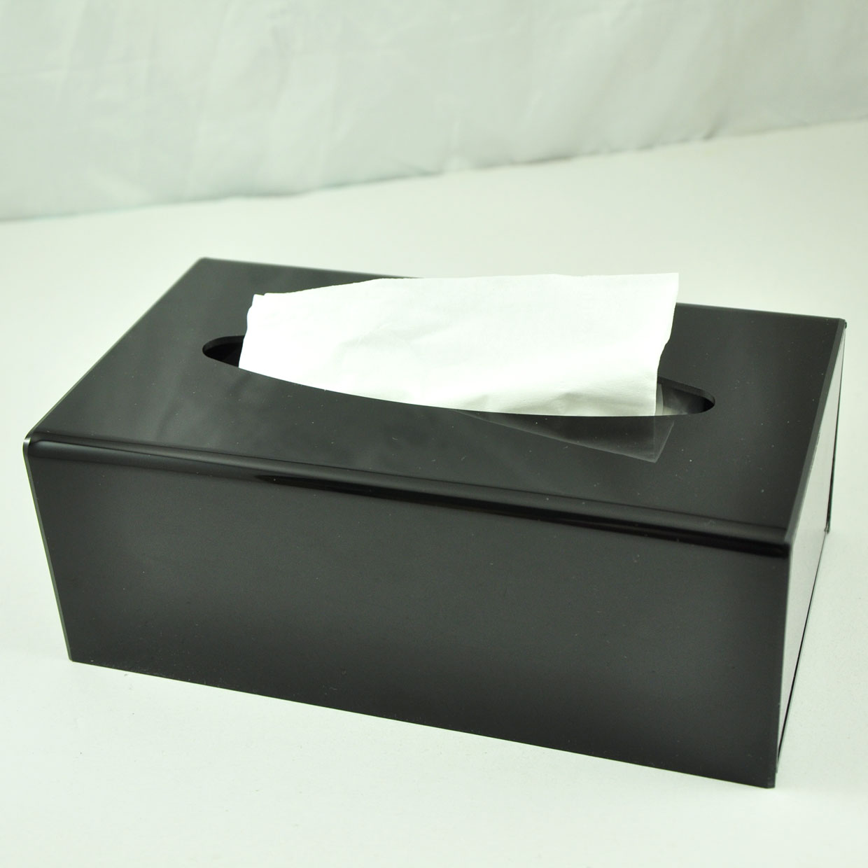 黑色亚克力纸巾盒礼品 居家办公商务酒店个性创意可爱 纸抽盒