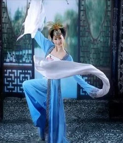 水袖戏曲服装 古代衣服 水袖古典舞蹈古装仙女演出服饰
