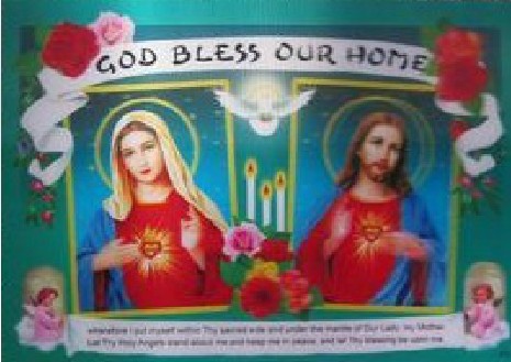 天主教圣物——耶稣、圣母圣心像高清立体画