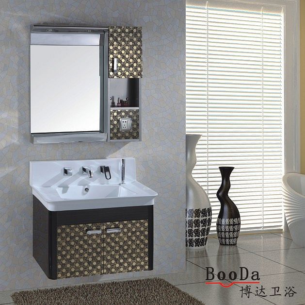 304不锈钢浴室柜简约卫浴柜卫生间面盆组合带龙头和镜灯特价9015