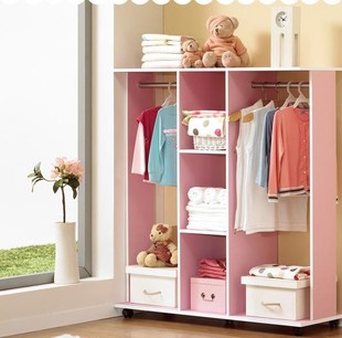 特价木制 简易 宜家家具 组合整体 儿童柜子衣橱大衣柜