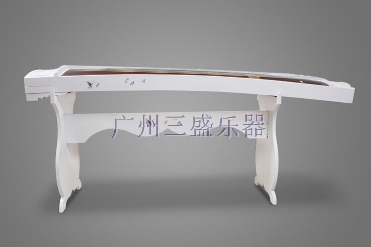 【全套打包】上海盈彩古筝  纯白钢琴漆彩绘 名师纯手工制作