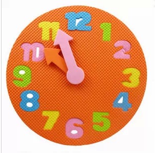 儿童益智玩具 小朋友生日礼物 EVA早教数字拼板 七彩泡沫立体时钟