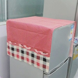 棉麻布艺长方形冰箱盖巾 冰箱防尘罩冰箱巾 多用家电防尘套收纳袋