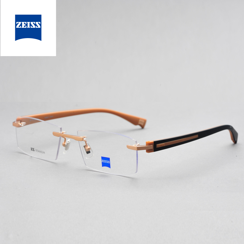 正品ZEISS蔡司近视眼镜架钛合金无框镜框气质男款镜架包邮ZS3029