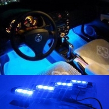 汽车改装专用 车内LED蓝色水晶氛围灯 点烟器插头气氛灯 装饰灯