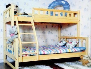 北京1.2米宽上下铺 松木床 实木床 儿童床 母子床 床 上下床H29