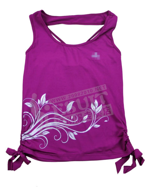 夏女款韩版牛奶丝身气运动吊带瑜伽健身背心53014A紫兰