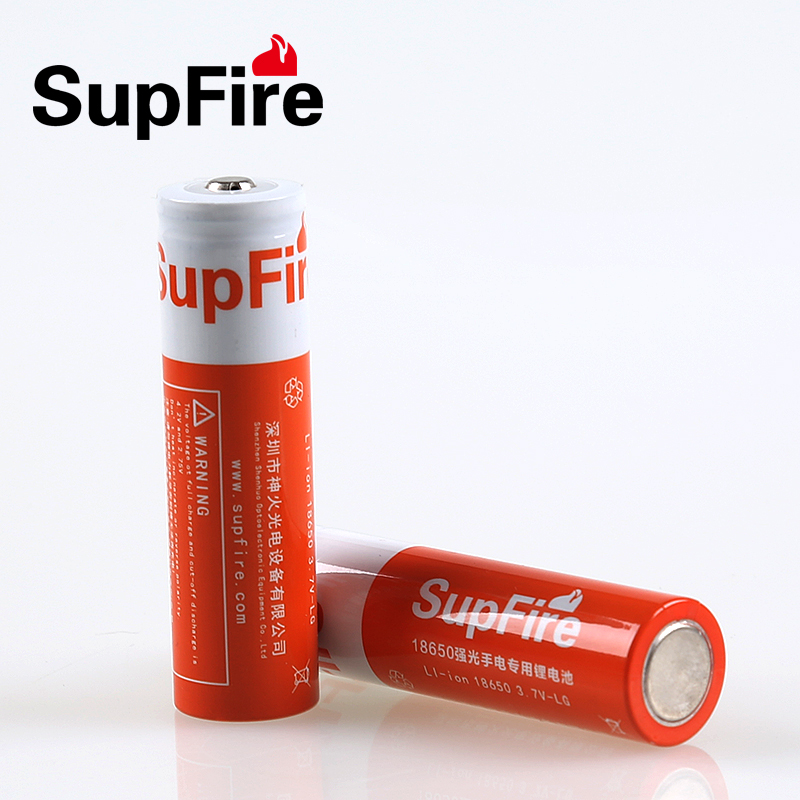 正品SupFire  18650红锂电池强光手电移动电源充电宝专用电池