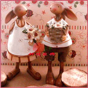 家居摆件 工艺摆件 工艺礼品 树脂饰品 兔兔摆件