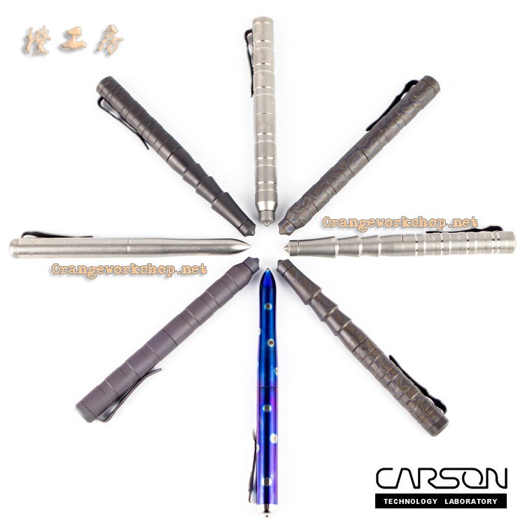 CARSON卡森战甲钛合金战术防卫笔战术笔实心材CNC制包顺丰