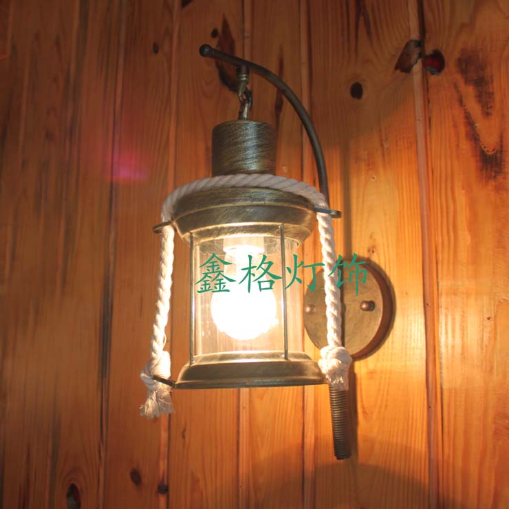 中式复古铁艺美式乡村客厅灯过道灯地中海酒吧灯阳台灯茶馆灯具