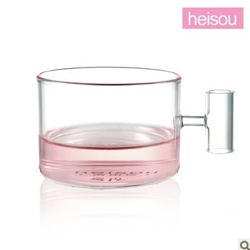 heisou 纯手工玻璃把杯玻璃茶具品茗杯玻璃杯 限区2个包邮KC165