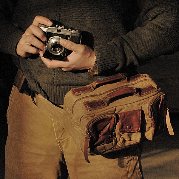 酷色courser帆布单反微单数码相机腰包 户外多功能摄影腰包 F3001