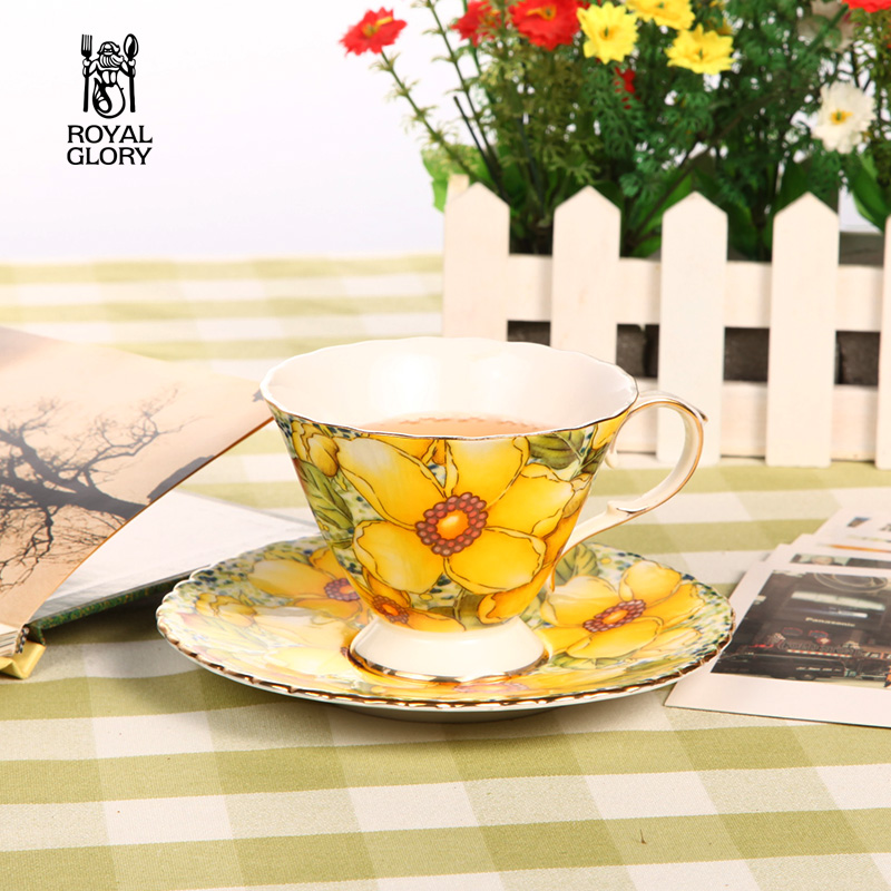 皇家荣耀英式陶瓷创意咖啡杯碟套装创意杯子情侣杯咖啡杯小小礼品