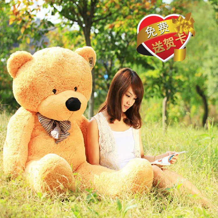 正版泰迪熊毛绒玩具熊抱抱熊大号布娃娃熊可爱公仔女生日礼物包邮
