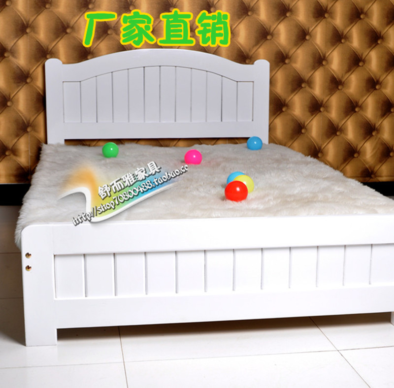 厂家直销欧式松木床实木床单人床双人床儿童床1.2/1.5/1.8可定制