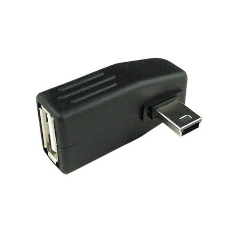 MINI USB转接头 MP3 MP4 车载音频 MINI USB接口左右弯头转接器