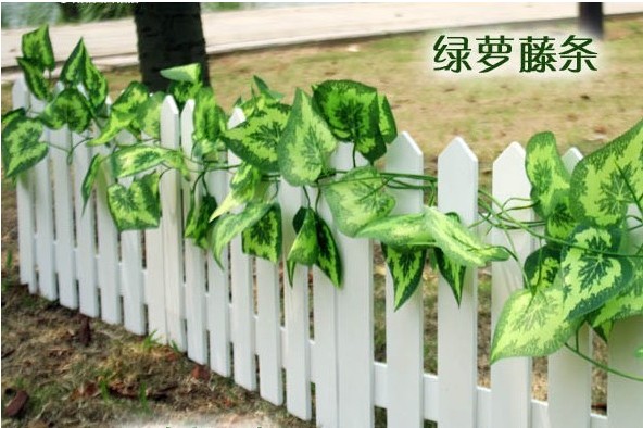 绿罗藤条 藤蔓 仿真花植物绿叶 装饰花家居饰品摆设 墙壁长2.3米