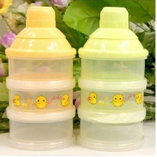 婴儿用品 三层三格便携新生热奶粉盒0-1岁 宝宝用品 奶粉格奶粉盒