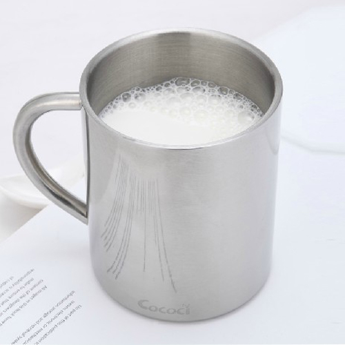 {厂家直销}特价包邮不锈钢咖啡杯子 欧式创意双层隔热牛奶杯保温
