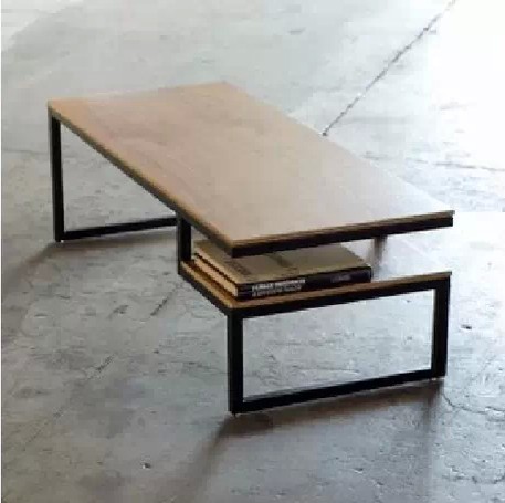 美式乡村LOFT工艺 铁艺茶几实木桌子置物架电脑桌 书房书桌