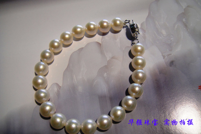 《鉴定师店》 包邮时尚7.5-8珍珠项链 白色手链正品中国南珠天然