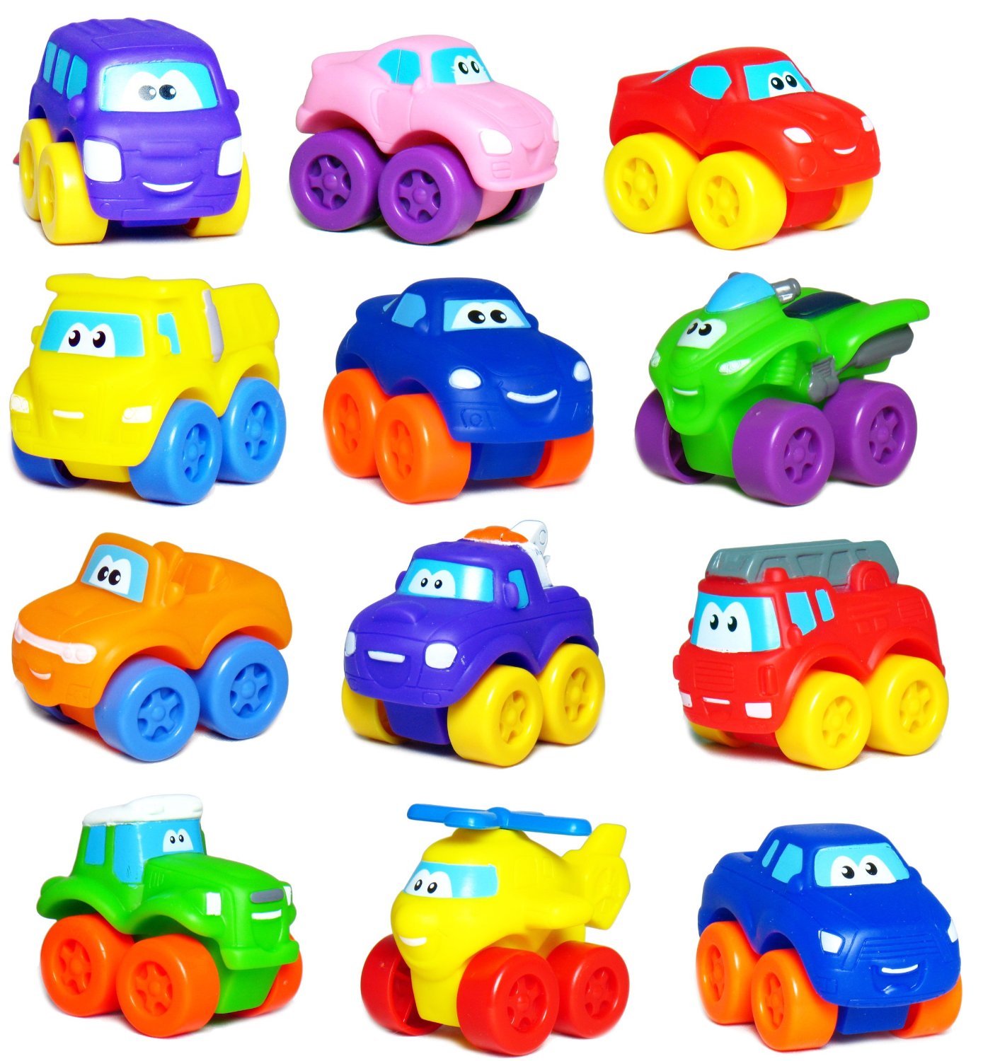 婴儿玩具车仔 搪胶车仔推行小汽车迷你滑滑车玩具惯性玩具车