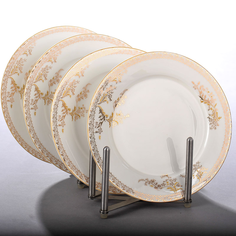 骨瓷盘子金边 创意陶瓷盘 西餐盘 牛排盘 8寸10寸欧式 汤盘深盘