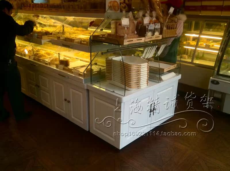 新款欧式烤漆叉盘柜展示柜面包货架 面包餐盘柜台面包店专用