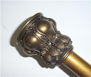 古典装饰头 古铜色欧式浴帘杆 仿古铜浴杆 伸缩杆 1.2-2.2米 免邮