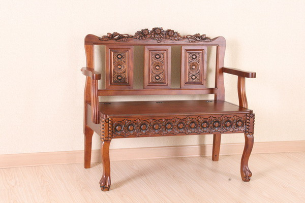 美单 沙发 特价 厂家直销 实木家具 手工雕刻贮藏椅(3248)