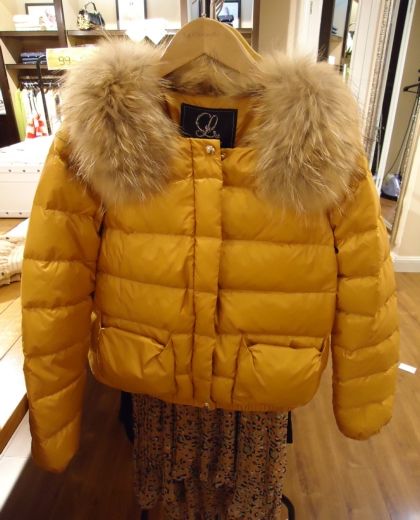 2013专柜正品代购拉夏贝尔新短款女毛领拉链冬外套羽绒服10004708