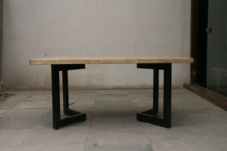 热销复古做旧铁艺实木欧式餐桌椅组合长桌书桌电脑桌会议桌办公桌