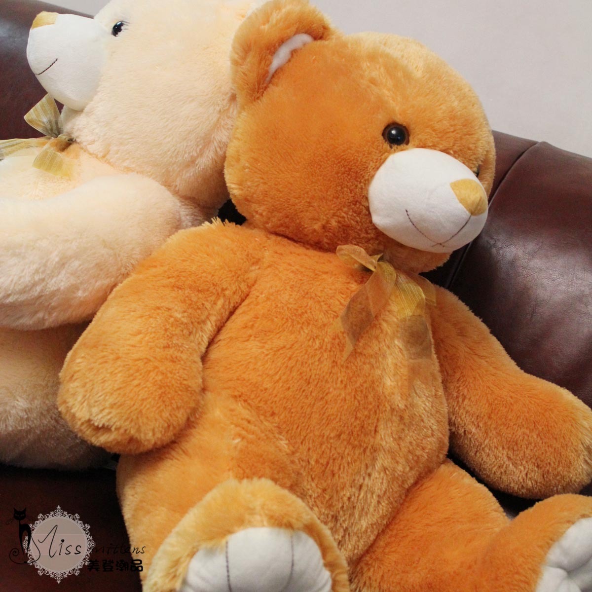 七夕情人节礼物沃尔玛可爱憨憨熊毛绒玩具情侣熊 抱抱熊公仔布娃