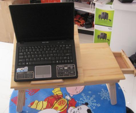 实木电脑桌 升降式笔记本电脑桌 木质笔记本桌  床上功课桌