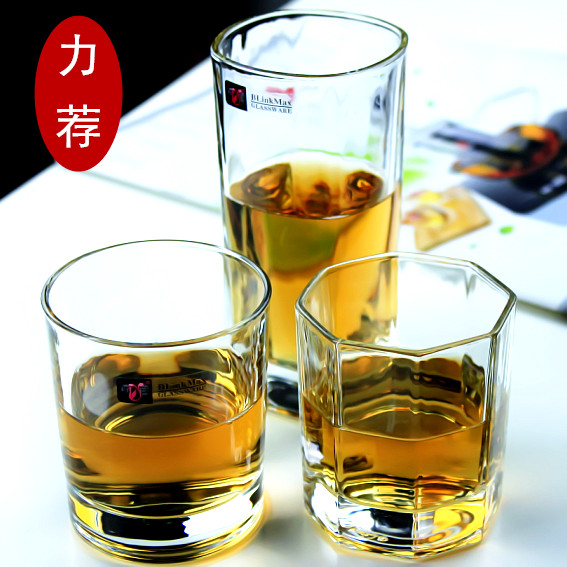 热销玻璃杯创意水杯 威士忌杯 透明时尚果汁杯 多款大小 加厚耐热