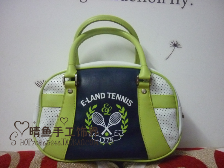 现货E.LAND依恋 100%专柜正品 9.5成新羽毛球包 网球休闲运动包包