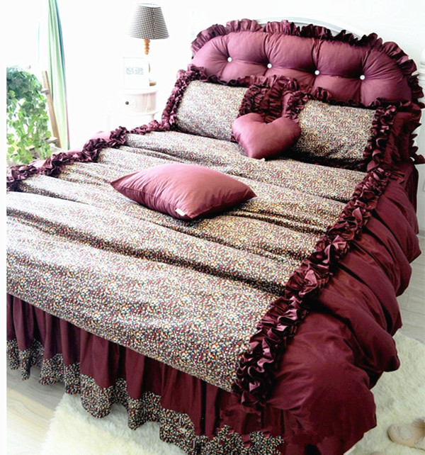 韩式古典 美式碎花大气 奢华高档面料床上用品四件套床裙