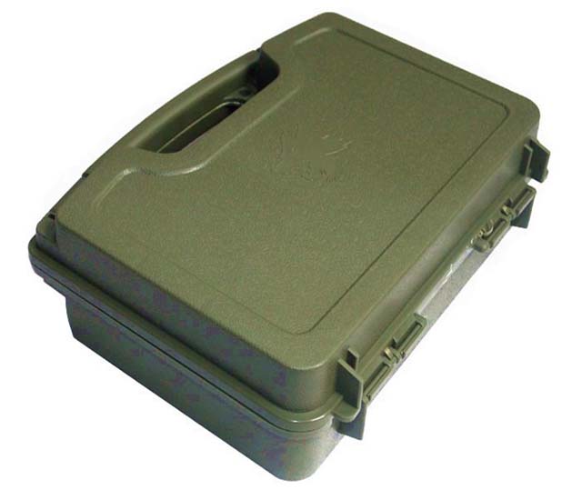 25cm便携塑料工具箱多功能安全工具箱绿色黑色收纳箱保护工具箱