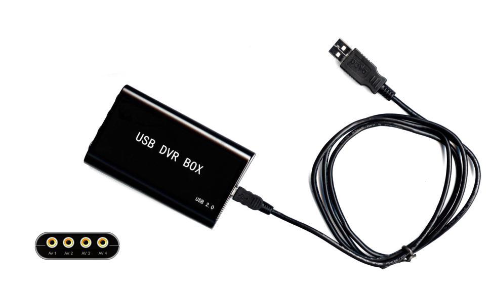 USB采集卡 四路视频卡 监控采集卡 单路实时卡 笔记本用 送连接头