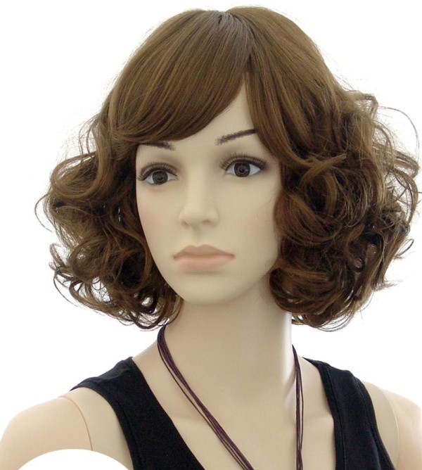 高温丝2013时尚短卷发气质OL型整顶假发 女生 短发 发套 真发