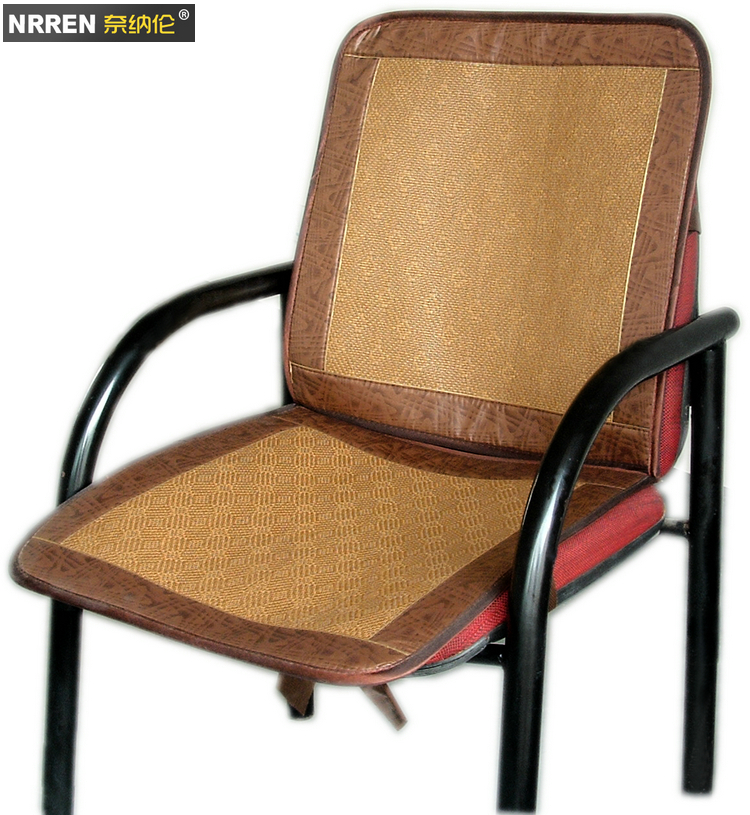 两面可用夏季办公椅凉垫藤编凉席连体电脑椅垫老板椅坐垫带靠背