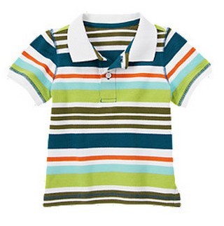 现货 GYMBOREE/金宝贝 男童丛林探险 绿色条纹短袖T恤 18个月-5岁